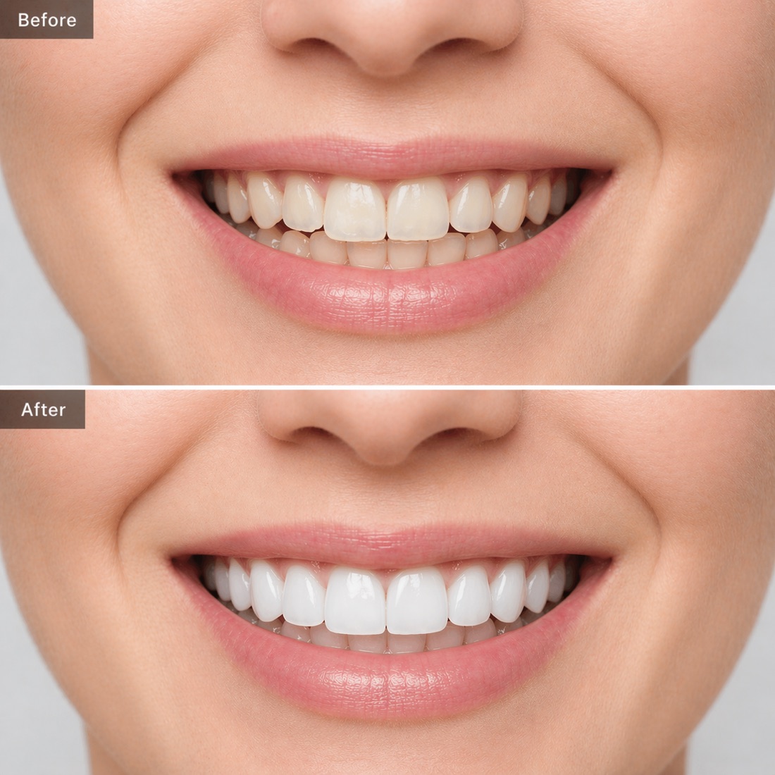 Before and after dental treatment case 2